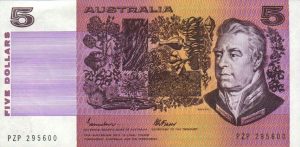 5 dolarów australijskich