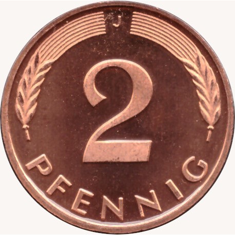 2 pfennig - awers